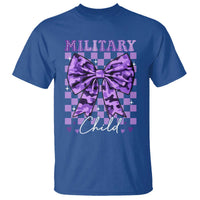 Military Child Coquette Bow T Shirt Purple Up Camo