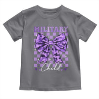 Military Child Coquette Bow Toddler T Shirt Purple Up Camo