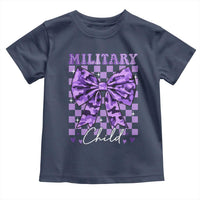 Military Child Coquette Bow Toddler T Shirt Purple Up Camo