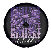 Military Child Coquette Bow Spare Tire Cover Purple Up Camo Kids Girls