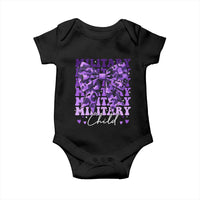 Military Child Coquette Bow Baby Onesie Purple Up Camo Kids Girls