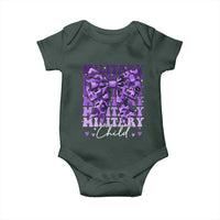 Military Child Coquette Bow Baby Onesie Purple Up Camo Kids Girls