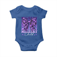 Military Child Coquette Bow Baby Onesie Purple Up Camo Kids Girls