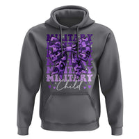 Military Child Coquette Bow Hoodie Purple Up Camo Kids Girls