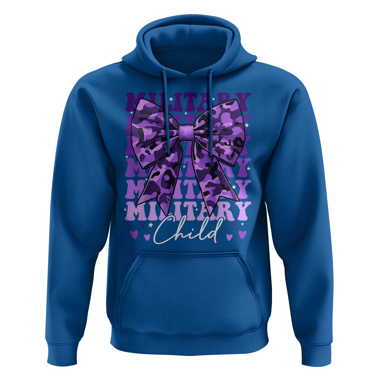 Military Child Coquette Bow Hoodie Purple Up Camo Kids Girls