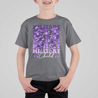 Military Child Coquette Bow T Shirt For Kid Purple Up Camo Kids Girls