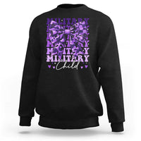 Military Child Coquette Bow Sweatshirt Purple Up Camo Kids Girls
