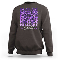 Military Child Coquette Bow Sweatshirt Purple Up Camo Kids Girls