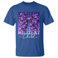 Military Child Coquette Bow T Shirt Purple Up Camo Kids Girls