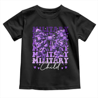 Military Child Coquette Bow Toddler T Shirt Purple Up Camo Kids Girls