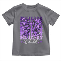 Military Child Coquette Bow Toddler T Shirt Purple Up Camo Kids Girls