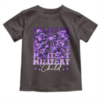 Military Child Coquette Bow Toddler T Shirt Purple Up Camo Kids Girls