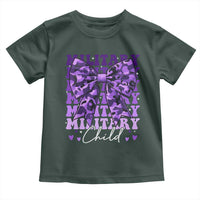 Military Child Coquette Bow Toddler T Shirt Purple Up Camo Kids Girls