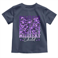 Military Child Coquette Bow Toddler T Shirt Purple Up Camo Kids Girls