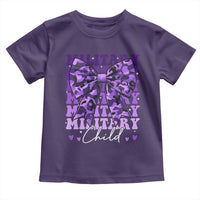 Military Child Coquette Bow Toddler T Shirt Purple Up Camo Kids Girls