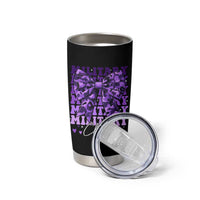 Military Child Coquette Bow Tumbler Cup Purple Up Camo Kids Girls