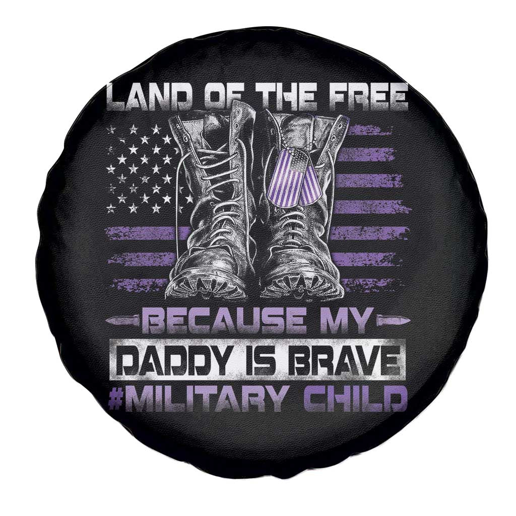 Purple Up For Military Kids Spare Tire Cover Military Child Month My Daddy Is Brave