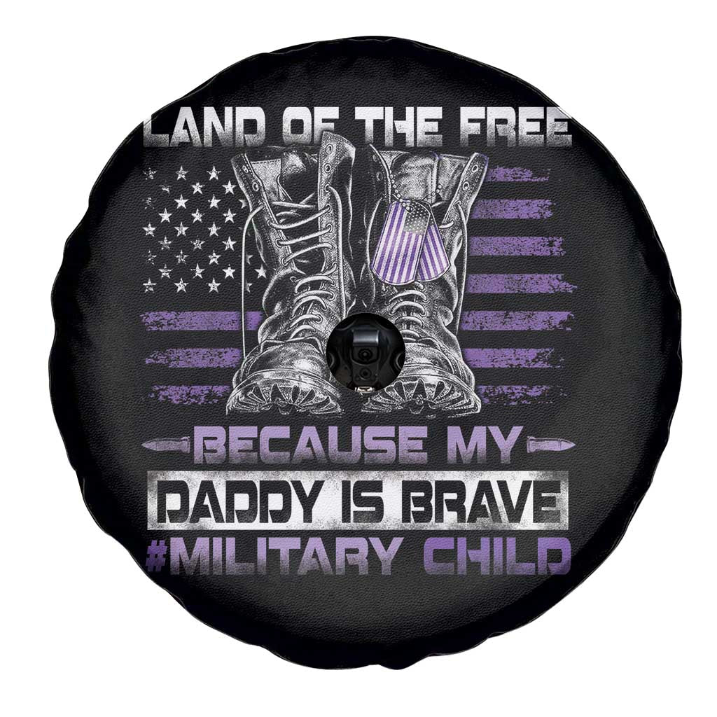 Purple Up For Military Kids Spare Tire Cover Military Child Month My Daddy Is Brave
