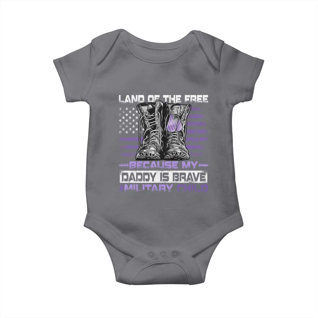 Purple Up For Military Kids Baby Onesie Military Child Month My Daddy Is Brave