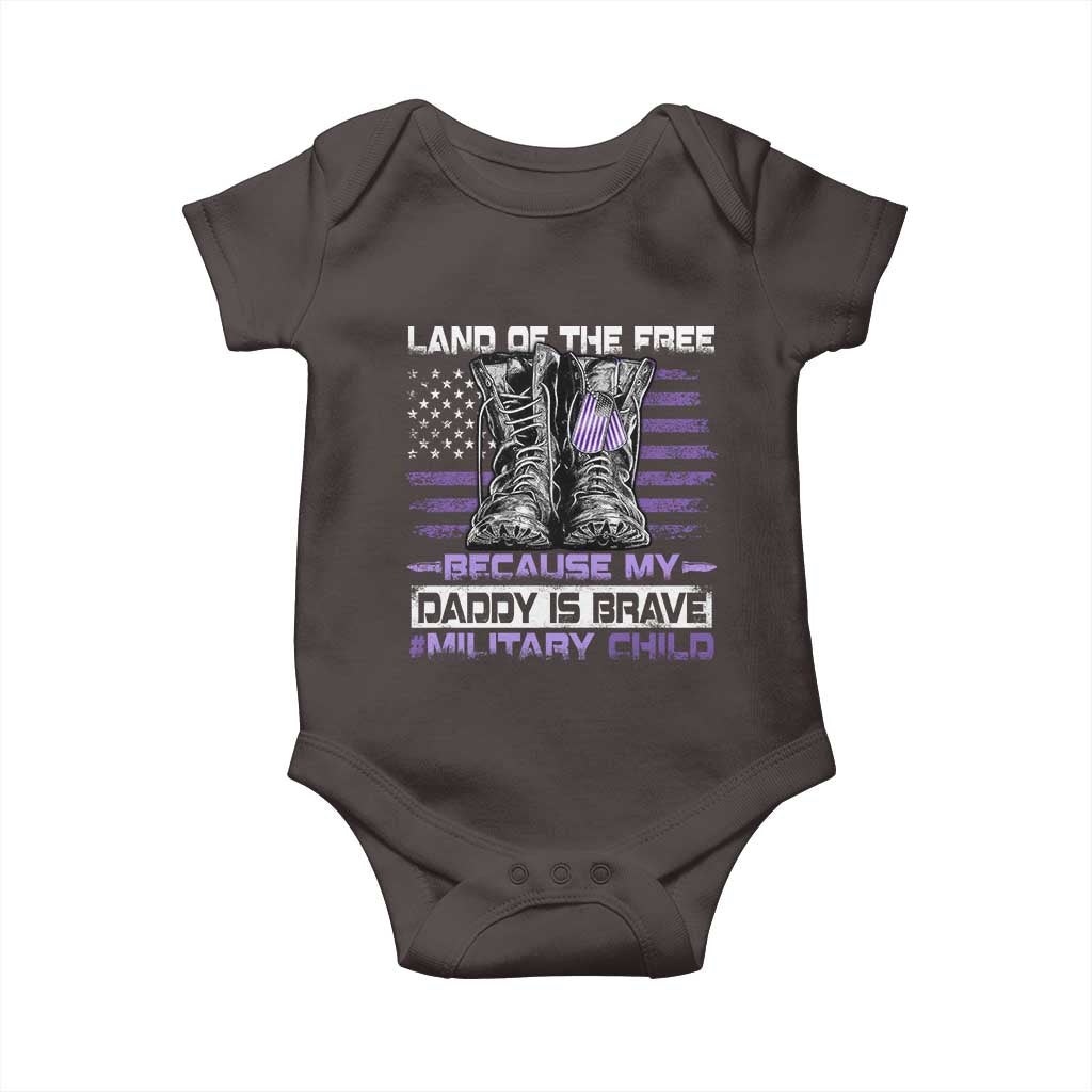 Purple Up For Military Kids Baby Onesie Military Child Month My Daddy Is Brave