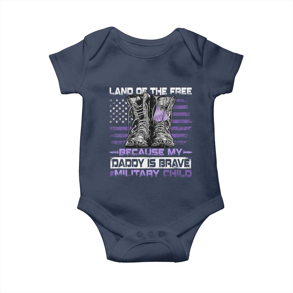 Purple Up For Military Kids Baby Onesie Military Child Month My Daddy Is Brave