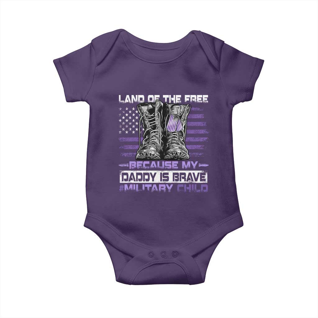 Purple Up For Military Kids Baby Onesie Military Child Month My Daddy Is Brave