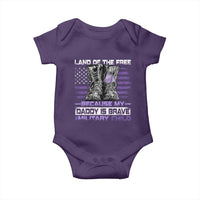 Purple Up For Military Kids Baby Onesie Military Child Month My Daddy Is Brave