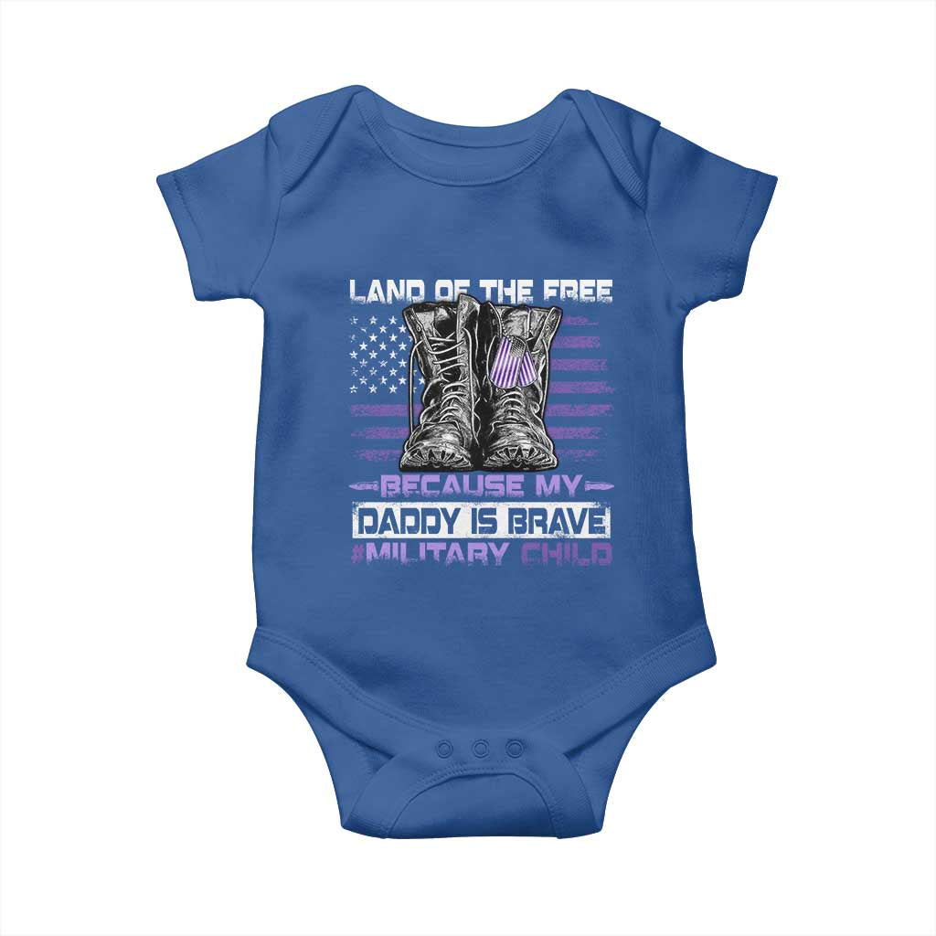Purple Up For Military Kids Baby Onesie Military Child Month My Daddy Is Brave
