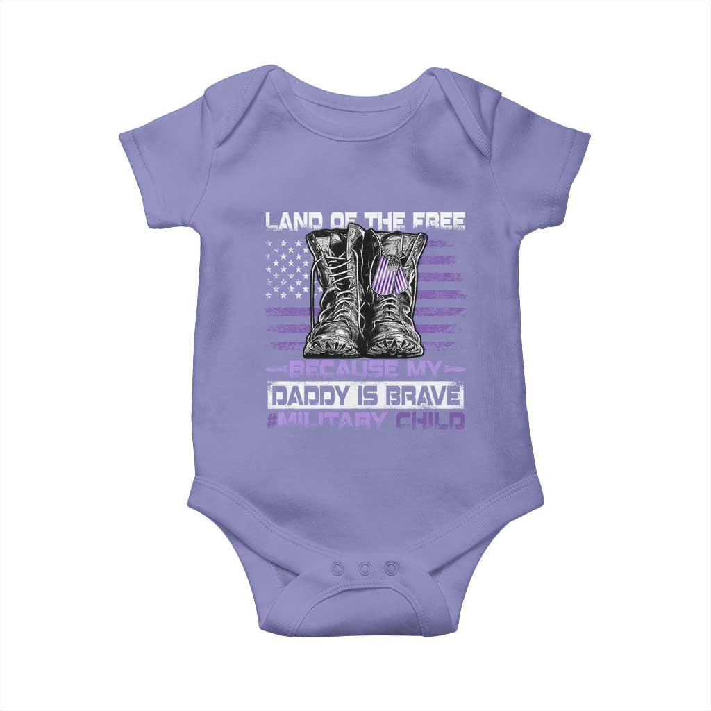 Purple Up For Military Kids Baby Onesie Military Child Month My Daddy Is Brave