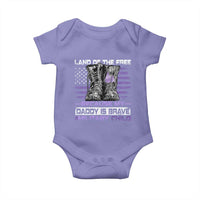 Purple Up For Military Kids Baby Onesie Military Child Month My Daddy Is Brave