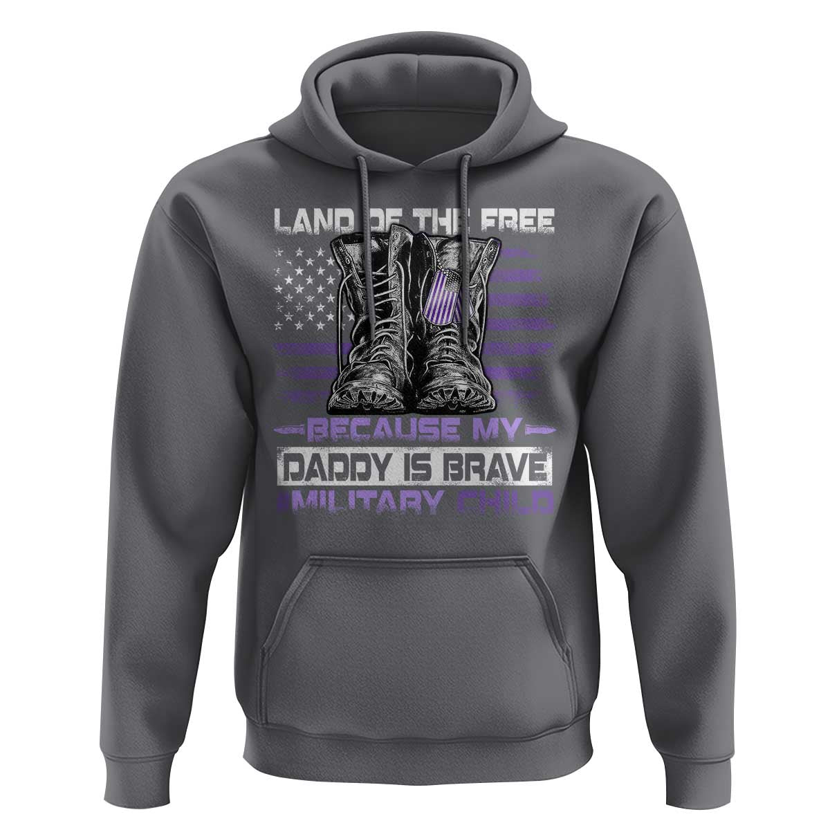 Purple Up For Military Kids Hoodie Military Child Month My Daddy Is Brave