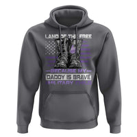 Purple Up For Military Kids Hoodie Military Child Month My Daddy Is Brave