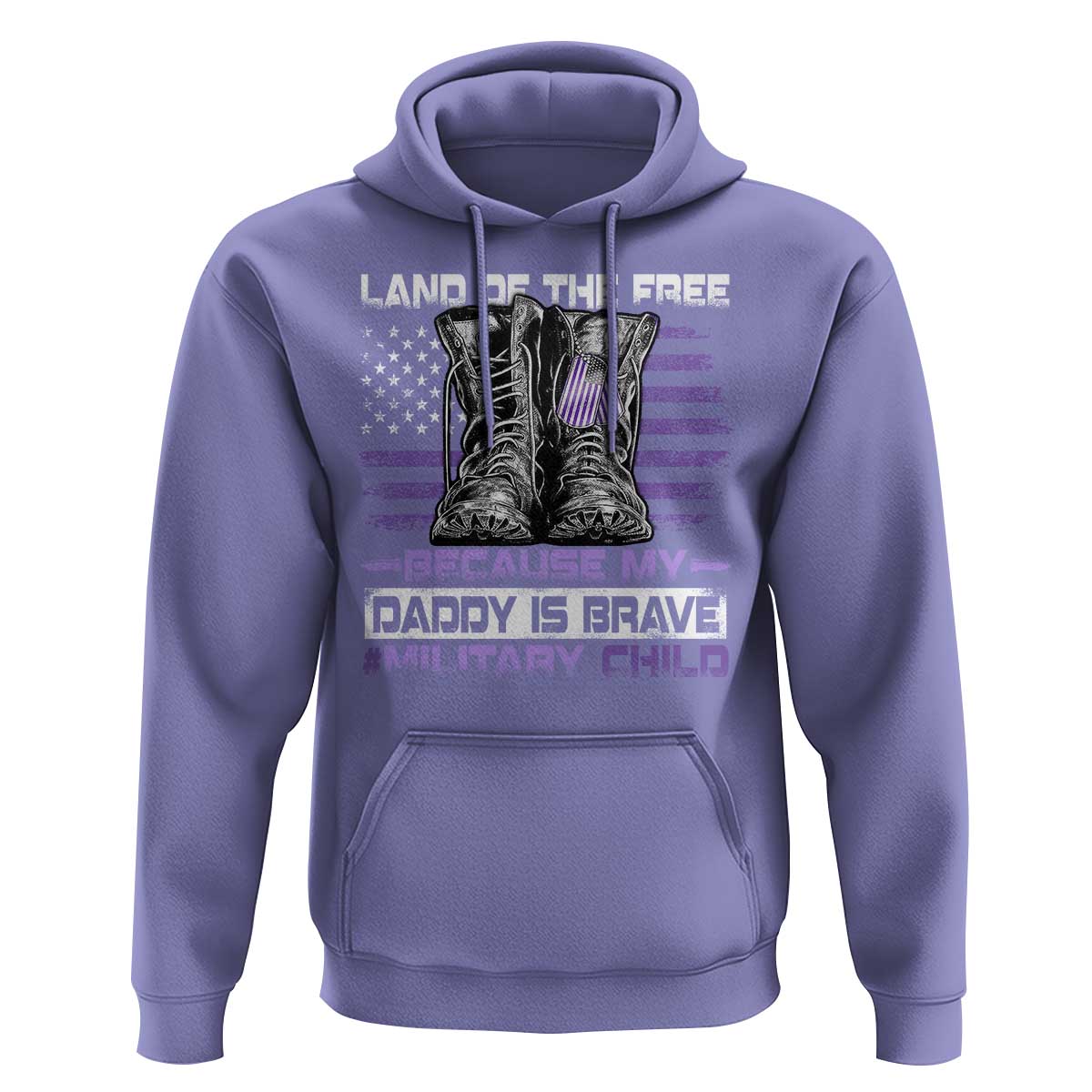 Purple Up For Military Kids Hoodie Military Child Month My Daddy Is Brave