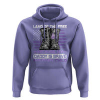 Purple Up For Military Kids Hoodie Military Child Month My Daddy Is Brave