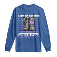Purple Up For Military Kids Long Sleeve Shirt Military Child Month My Daddy Is Brave
