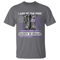Purple Up For Military Kids T Shirt Military Child Month My Daddy Is Brave
