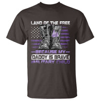 Purple Up For Military Kids T Shirt Military Child Month My Daddy Is Brave