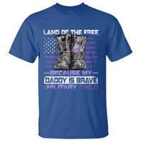 Purple Up For Military Kids T Shirt Military Child Month My Daddy Is Brave