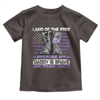 Purple Up For Military Kids Toddler T Shirt Military Child Month My Daddy Is Brave