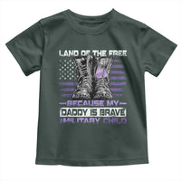 Purple Up For Military Kids Toddler T Shirt Military Child Month My Daddy Is Brave