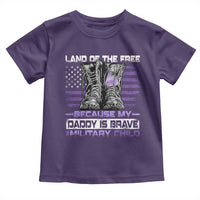 Purple Up For Military Kids Toddler T Shirt Military Child Month My Daddy Is Brave