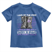 Purple Up For Military Kids Toddler T Shirt Military Child Month My Daddy Is Brave
