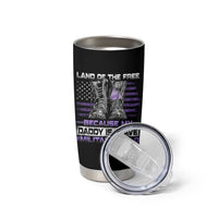 Purple Up For Military Kids Tumbler Cup Military Child Month My Daddy Is Brave