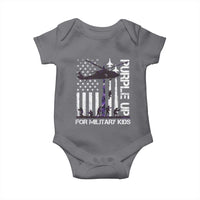 Purple Up For Military Kids Baby Onesie Camo American Flag Military Child Month USA Camouflage