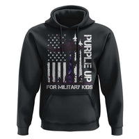 Purple Up For Military Kids Hoodie Camo American Flag Military Child Month USA Camouflage