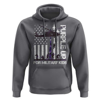 Purple Up For Military Kids Hoodie Camo American Flag Military Child Month USA Camouflage