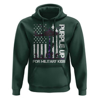 Purple Up For Military Kids Hoodie Camo American Flag Military Child Month USA Camouflage
