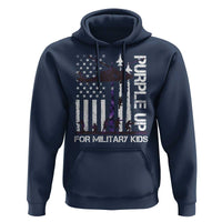 Purple Up For Military Kids Hoodie Camo American Flag Military Child Month USA Camouflage