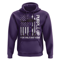 Purple Up For Military Kids Hoodie Camo American Flag Military Child Month USA Camouflage
