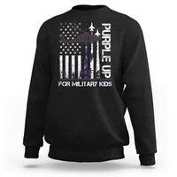 Purple Up For Military Kids Sweatshirt Camo American Flag Military Child Month USA Camouflage